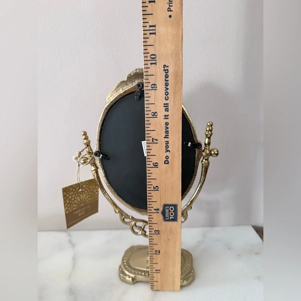 Elegant Gold Oval Vanity Mirror antique style